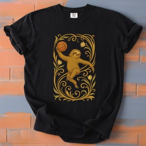 Sloth Dunk T-Shirts, Funny Sloth, Basketball Sloth, Floral Sloth, Artistic Sloth, Cute Sloth T-Shirts
