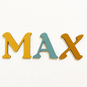 Letras de madeira, letras woden para porta, letras de nome de porta para tipo, letras de nome de porta daby, letras de madeira para berçário de abeto, letras de porta