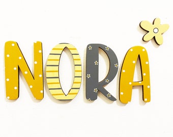 Letrero de nombre de madera, decoración de guardería, letrero de madera personalizado, letrero de nombre personalizado, letrero de nombre de niños, letras de madera