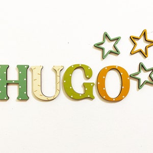 Signo de nombre de madera, Letras de madera, Signo de nombre, Letras de guardería, Letras de nombre personalizadas, Habitación de bebé, Nombre de letras de madera, Nombre para puerta