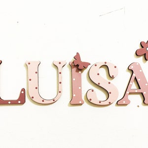 Letrero de madera con nombre, Letras de madera, Letrero con nombre, Letras para guardería, Letras con nombre personalizadas, Habitación de bebé, Nombre con letras de madera, Nombre para puerta