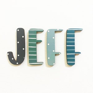 Signo de nombre de madera, Letras de madera, Signo de nombre, Letras de guardería, Letras de nombre personalizadas, Habitación de bebé, Nombre de letras de madera, Nombre para puerta