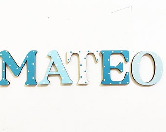 Signo de nombre de madera, Letras de madera, Signo de nombre, Letras de guardería, Letras de nombre personalizadas, Habitación de bebé, Nombre de letras de madera, Nombre para puerta
