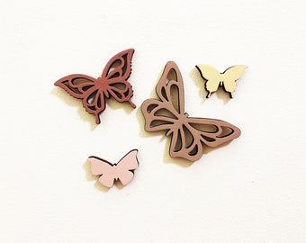 Butterfly wood motif children's room