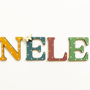 Signo de nombre de madera, Letras de madera, Signo de nombre, Letras de guardería, Letras de nombre personalizadas, Habitación de bebé, Nombre de letras de madera, Nombre para puerta