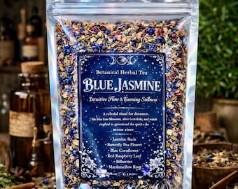 Té ritual de jazmín azul / Mezcla botánica que cambia de color para la calma
