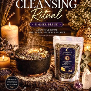 Artisanal Simmer Pot Kit | Housewarming Gift | Botanical Stovetop Potpourri | Moody Apothecary Ritual | Self Care Gift Box image 8