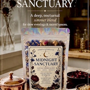 Artisanal Simmer Pot Kit | Housewarming Gift | Botanical Stovetop Potpourri | Moody Apothecary Ritual | Self Care Gift Box