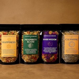 Intention Simmer Pot Bags | Herbal Stovetop Potpourri | Natural Home Fragrance | Seasonal Botanical Boil Kits | Handmade Simmer Sachets