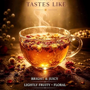 Prosperity & Abundance Loose Leaf Herbal Tea | Organic Tulsi Rooibos Blend (Caffeine Free) image 2