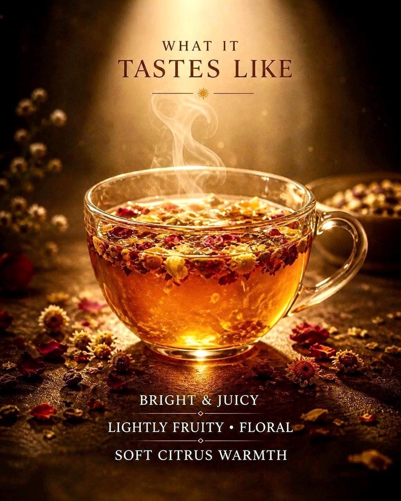 Prosperity & Abundance Loose Leaf Herbal Tea | Organic Tulsi Rooibos Blend (Caffeine Free) image 2
