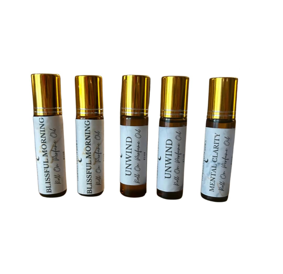 Rollerball Essential Oil Blend Mental Clarity Stress Etsy