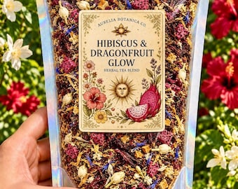 Hibiscus Dragonfruit Herbal Tea – Organic Loose Leaf Botanical Blend (Caffeine Free)