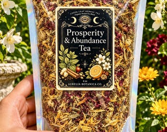 Prosperity & Abundance Loose Leaf Herbal Tea | Organic Tulsi Rooibos Blend (Caffeine Free)