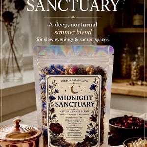 Artisanal Simmer Pot Kit | Housewarming Gift | Botanical Stovetop Potpourri | Moody Apothecary Ritual | Self Care Gift Box image 16