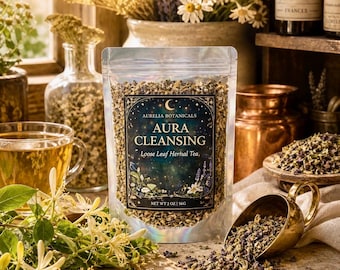Aura Cleansing Ritual Tea for Energy Clearing • Mint & Botanical Loose Leaf Blend for Mindfulness