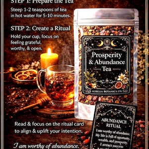 Prosperity & Abundance Loose Leaf Herbal Tea | Organic Tulsi Rooibos Blend (Caffeine Free) image 18