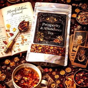 Prosperity & Abundance Loose Leaf Herbal Tea | Organic Tulsi Rooibos Blend (Caffeine Free) image 14