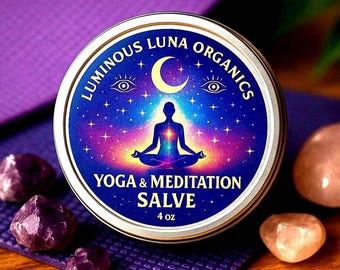 Yoga & Meditation Salve – Warming Herbal Balm with Aromatic Botanicals | Plant-Based Ritual Self-Care | 4 oz Tin