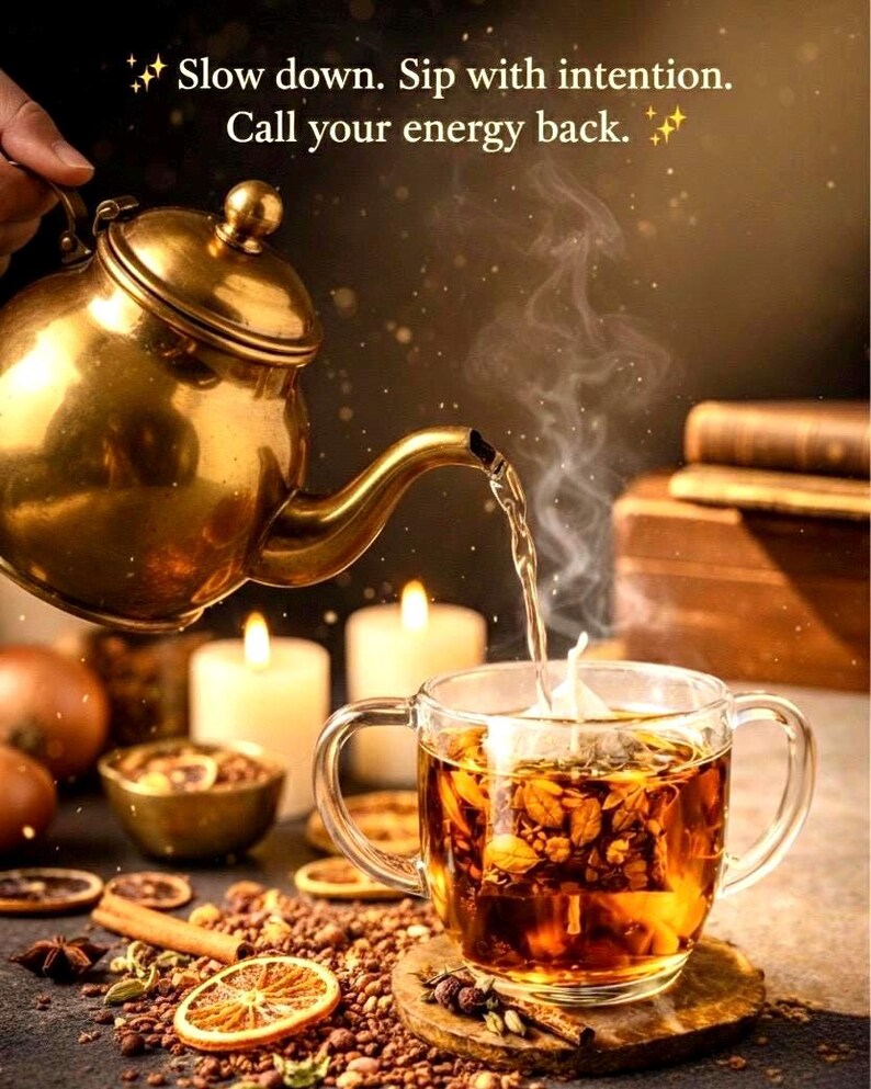 Prosperity & Abundance Loose Leaf Herbal Tea | Organic Tulsi Rooibos Blend (Caffeine Free) image 17