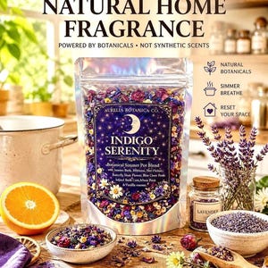 Artisanal Simmer Pot Kit | Housewarming Gift | Botanical Stovetop Potpourri | Moody Apothecary Ritual | Self Care Gift Box