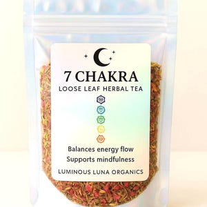 7 Chakra Herbal Tea: Organic Wellness Blend with Lotus & Rose