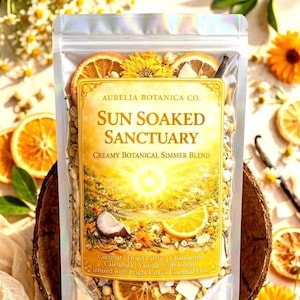 Artisanal Simmer Pot Kit | Housewarming Gift | Botanical Stovetop Potpourri | Moody Apothecary Ritual | Self Care Gift Box image 15