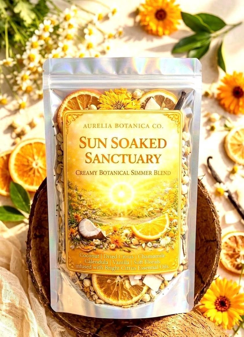 Artisanal Simmer Pot Kit | Housewarming Gift | Botanical Stovetop Potpourri | Moody Apothecary Ritual | Self Care Gift Box image 15