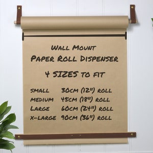 Wall Mounted Brown Butchers Paper Roll Holder 