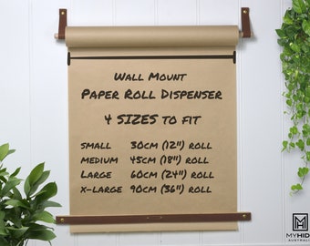 Wall-Mounted Paper Roll Holder and Dispenser for Home or Office