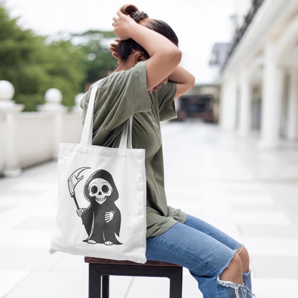 Sack Reaper Grim Reaper Skeleton, Cute Grim Reaper Png Svg, Halloween Grim Reaper ...