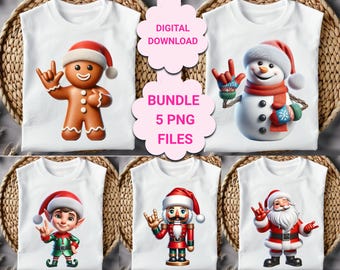 ASL PNG designs, ASL Christmas png, American Sign Language, Deaf Hard of Hearing png, Sublimation Christmas png, I love you png, asl sticker