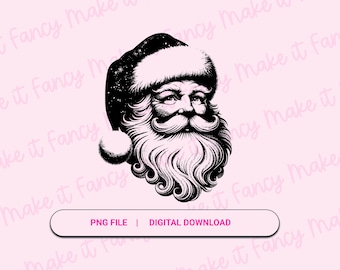 Vintage Santa PNG SVG, Santa cut file, Santa Claus sublimation, Vintage Christmas png svg, retro santa design, Farmhouse Santa svg png files