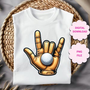 Golf png, golf ASL I love you handteken png, ASL-hand, ASL-golfsublimatie, ASL-hand, ASL-hand png, ASL-sport