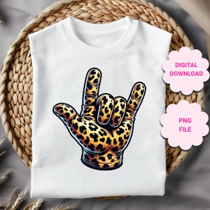 Cheetah patroon ASL ik hou van je handteken png, asl hand, ASL-sublimatie, cheetah hand clipart, Amerikaanse gebarentaal asl png, dove clipart