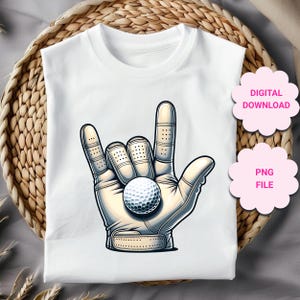 Golf PNG, Golf ASL I love you handteken png, ASL-hand, ASL-golfsublimatie, golf ASL-hand clipart, Amerikaanse gebarentaal png, ASL-sport