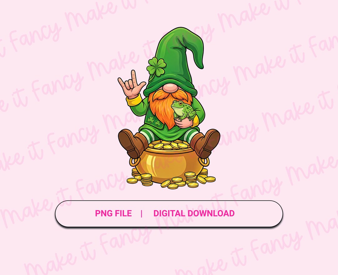 ASL St Patrick's Day Gnome Signing I Love You PNG, Asl Gnome Clipart ...