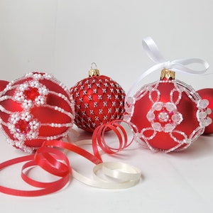 Christmas Tree Baubles | Red Xmas Decoration | Christmas Gift | Christmas Tree Ornaments | Christmas Tree Decoration | Christmas Tree Ball