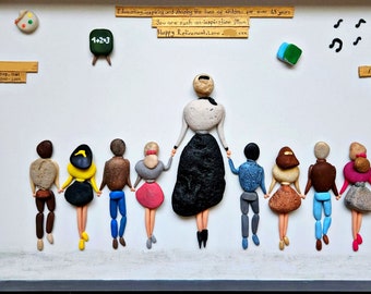 Afscheidscadeau voor een leerkracht, Gepersonaliseerde kiezelkunst, Cadeaus ter waardering van leerkrachten, Gepersonaliseerde klasdecoratie, Afscheidscadeau voor een leerkracht
