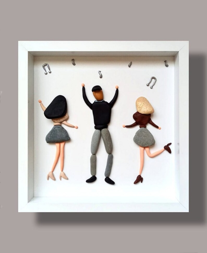 Dance Time Dancers Rock Art Gift for Girl Fun Pop Art Wall Etsy