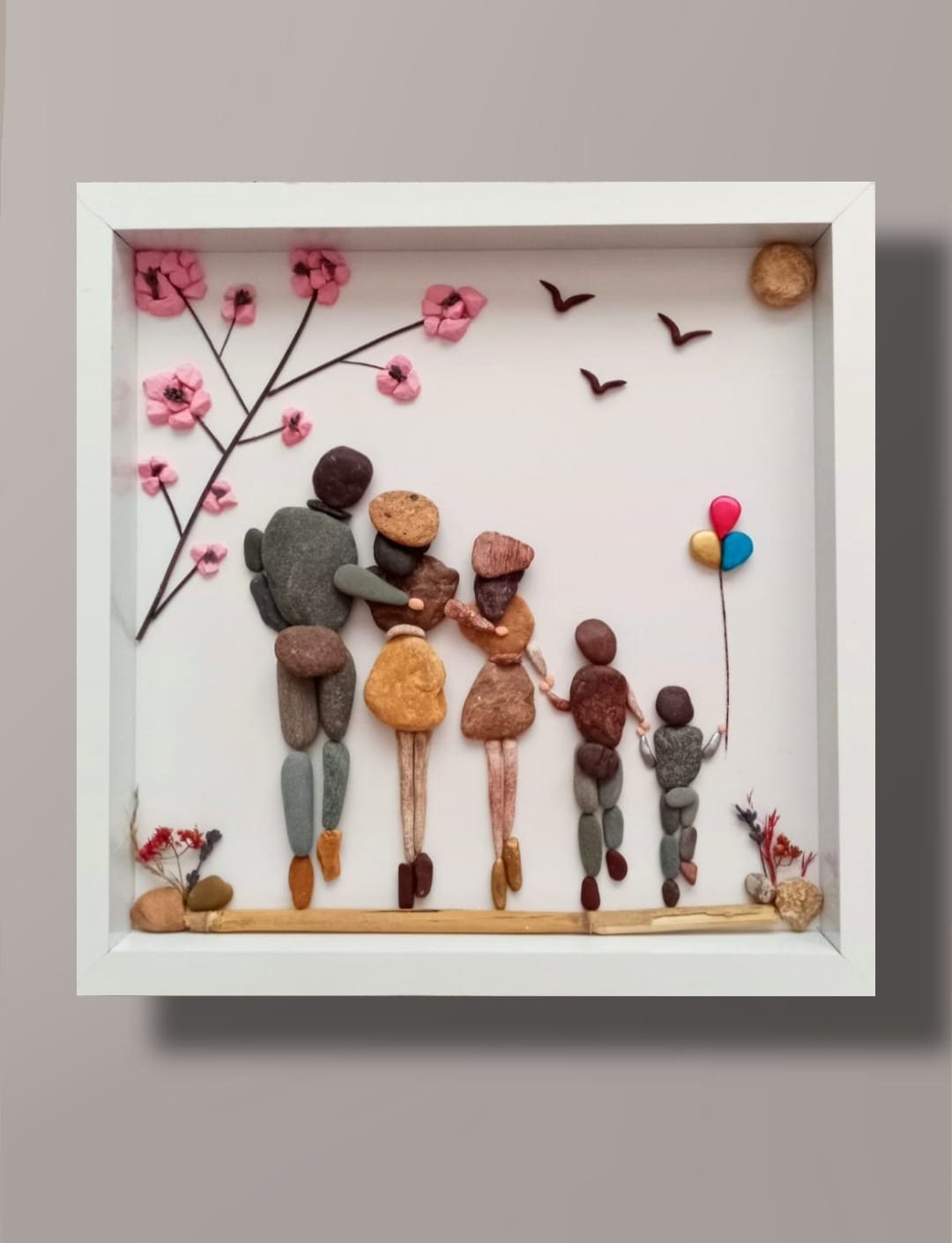 Christmas Gift for Family , Rock Art Family , Pebble Art Hiking , Gifts