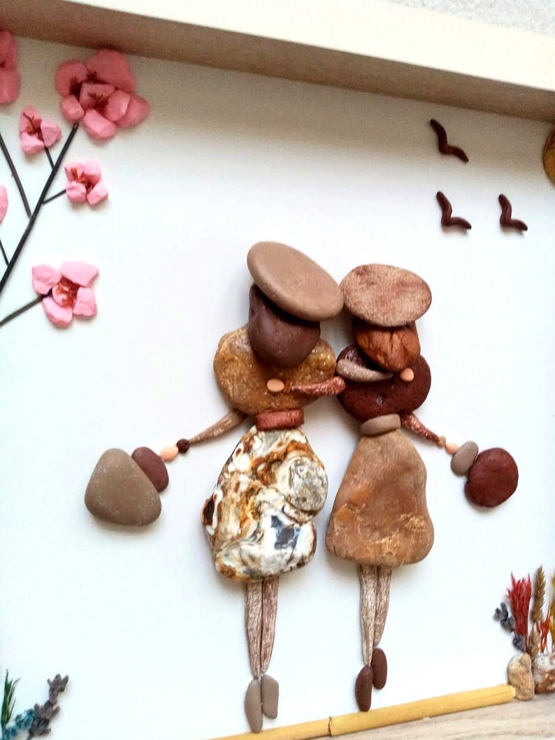 Best Friends Pebble Art Friends Rock Art Gift for Best Etsy