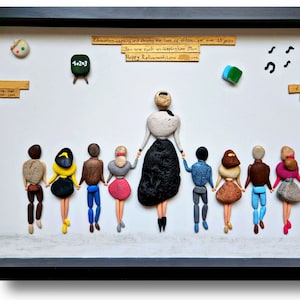 Regalo para maestros, Arte con guijarros personalizado, Regalo de jubilación para maestros, Regalos profesionales, Regalo personalizado para maestros, Maestros y estudiantes, Escuela