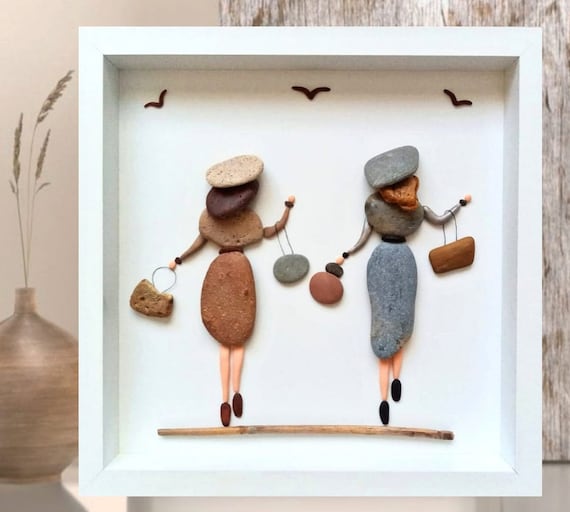 Pebble Art Friend Painting, Custom Handmade, Rock Art Best Friends Gift, Shopping Trip, Girlfriend Outing, Birthday Gift,gift for Girlfriend - Etsy Singapore