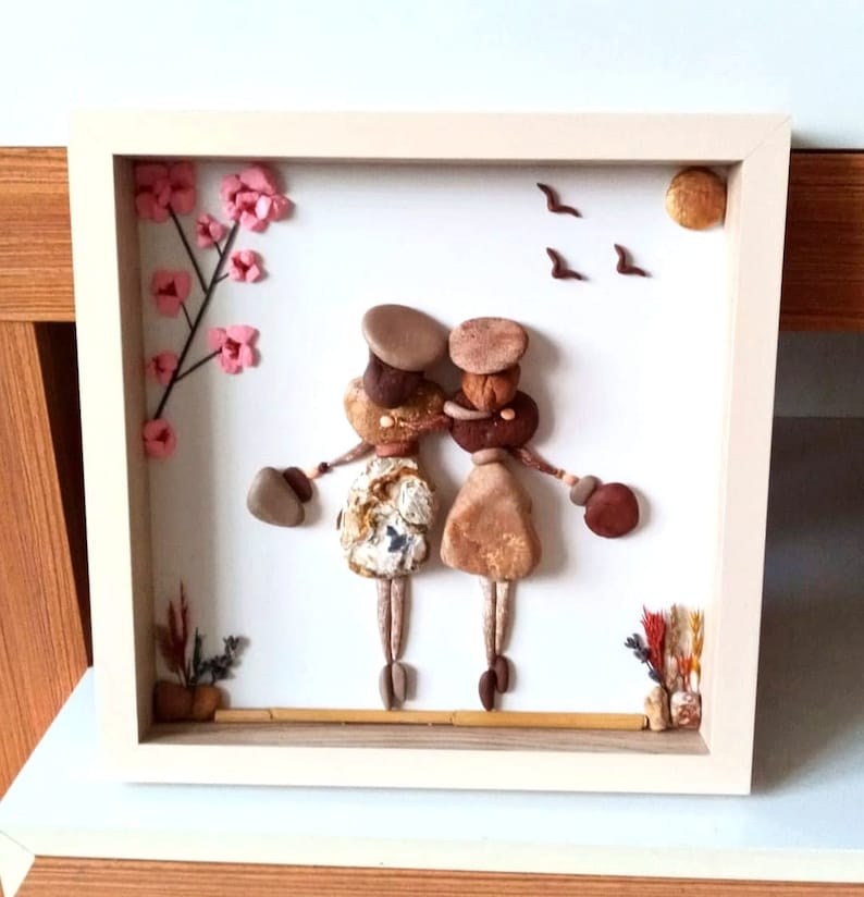 Best Friends Pebble Art Friends Rock Art Gift for Best Etsy