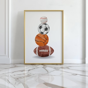 Sports Wall Art, Sports Prints, Boy Decor, Boy&#39;s Room Decor, Baseball Decor, Basketball Decor, Football Decor, Soccer Decor, Sport Printable