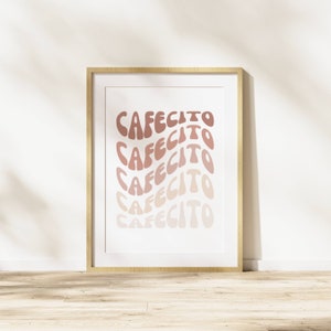 Cafecito Print, Cafecito Decor, Pan Dulce Print, Kitchen Print, Kitchen Decor, Coffee Print, Coffee Wall Art, Latina Art, Spanish Print.