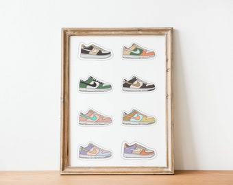 Sneaker Print, Sneaker Wall Decor, Impression de chaussures, Art mural de chaussures, Sneaker Wall Art, Sneaker Esthétique, Impression minimaliste, Sneaker Lover