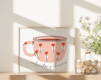 Cafecito Print, Cafecito Decor, Pan Dulce Print, Kitchen Print, Kitchen Decor, Coffee Print, Coffee Wall Art, Latina Art, Spanish Print.