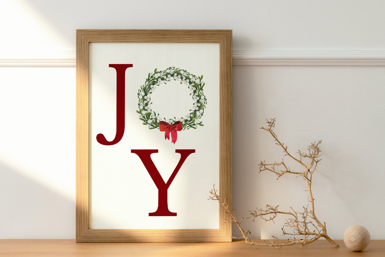 Joy Christmas Wall Art Prints Holiday Decor Christmas Etsy